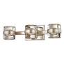 3_Splash 18 1/4" Wide Silver Leaf 3-Light LED Bath Light more views