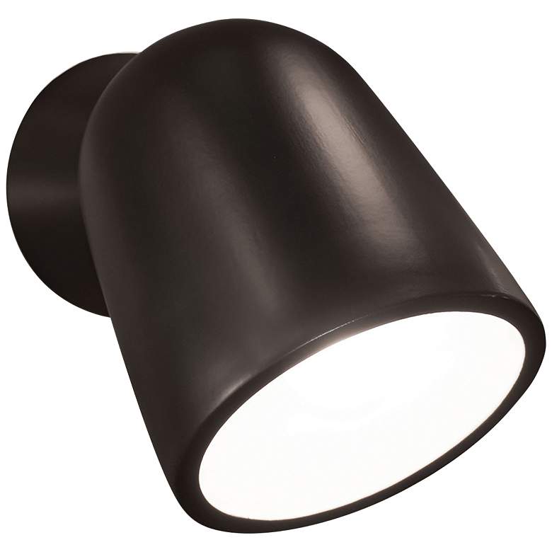 Image 1 Splash Carbon Matte Black LED Outdoor Wall Sconce