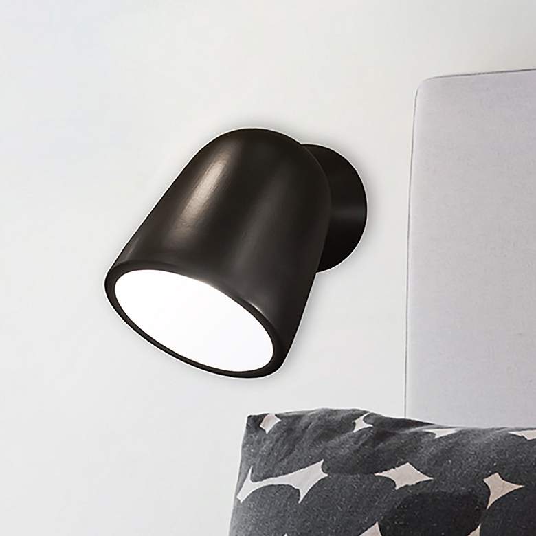 Image 1 Splash Carbon Matte Black LED Wall Sconce