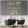 4_Splash of Gold I 22"W x 22"H Framed Art Set of 4 more views