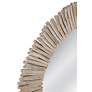 2_Splay White-Washed Brown Wood 35" Round Wall Mirror more views