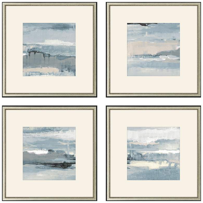 Image 1 Splendid Blues 21"W x 21"H Framed Art Set of 4