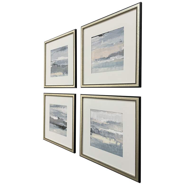 Image 2 Splendid Blues 21"W x 21"H Framed Art Set of 4 more views
