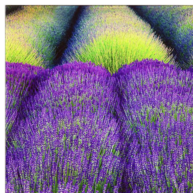 Image 4 Splendid Lavender 20 inch Square 4-Piece Glass Wall Art Set more views
