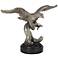 Splendor Pewter Winged Eagle 15" Wide Sculpture