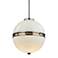 Split 13" Wide Smoked Chrome Orb Pendant Light