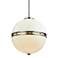 Split 16 1/4" Wide Smoked Chrome Orb Pendant Light