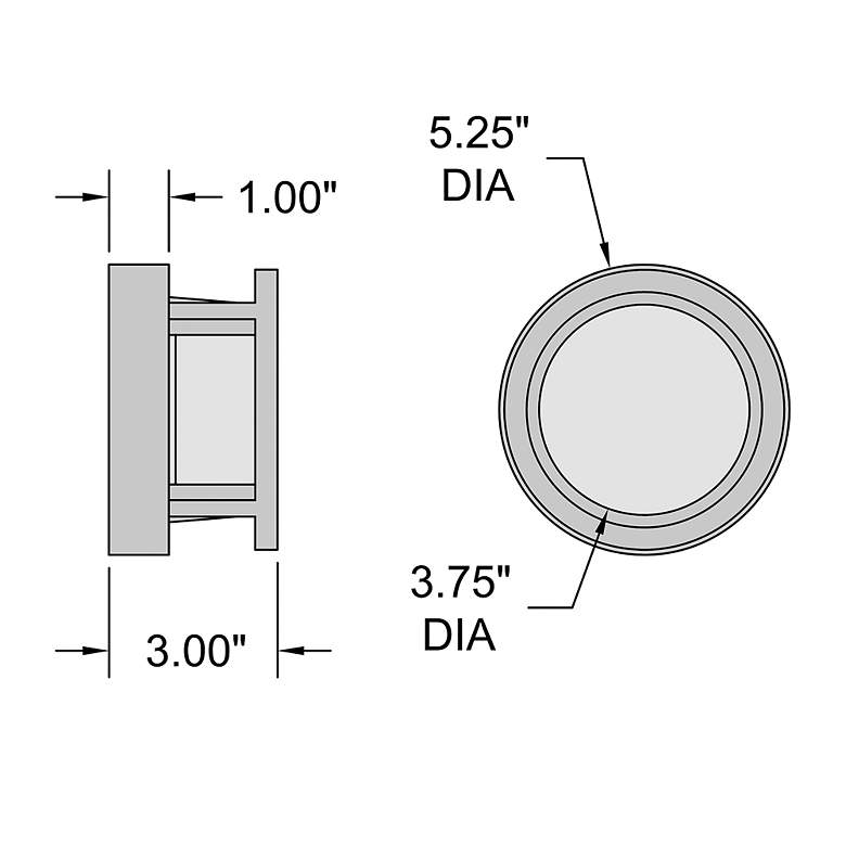 Image 3 Spoke 3" High Dual Mount Outdoor LED Wall Mount more views