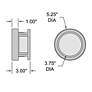 3_Spoke 5 1/4" High Black LED ADA Outdoor Wall Light more views