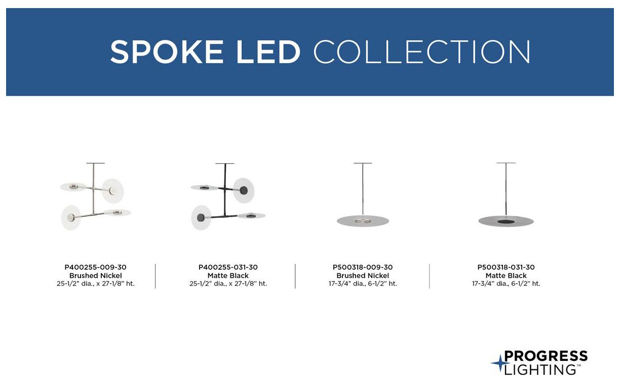 Spoke LED Collection Hanging Pendant Light