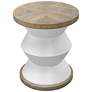 Spool White and Honey Side Table