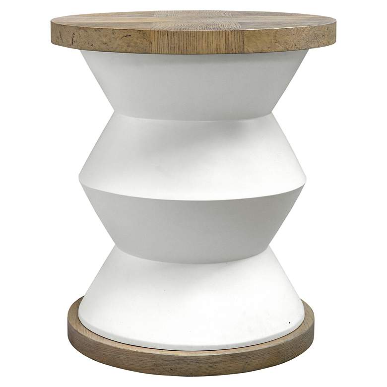 Image 3 Spool White and Honey Side Table more views