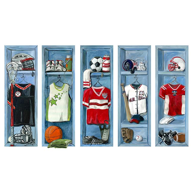 Image 1 Sports Lockers Fabric Wall Decal Set