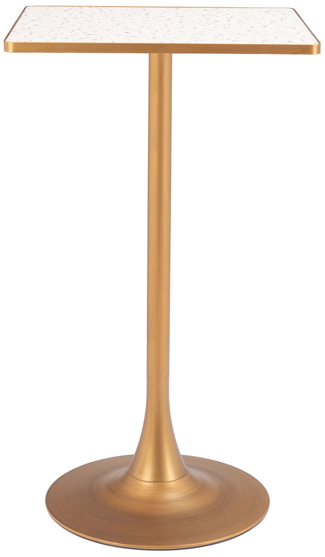 Image 2 Spot Bar Table Beige & Gold more views