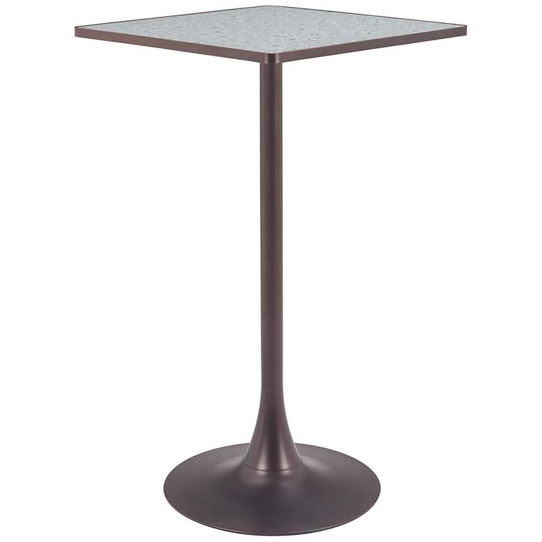 Image 3 Spot Bar Table Gray & Bronze more views