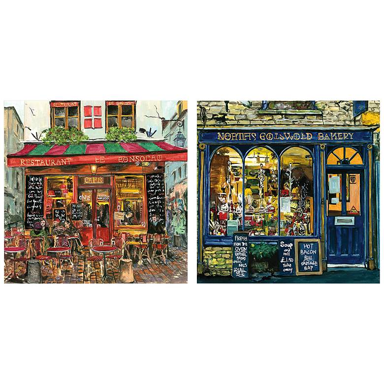 Image 2 Spot I and IV 41 1/4" Square 2-Piece Glass Wall Art Set