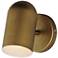 Spot Light 6 1/2"H Natural Aged Brass LED Outdoor Wall Light