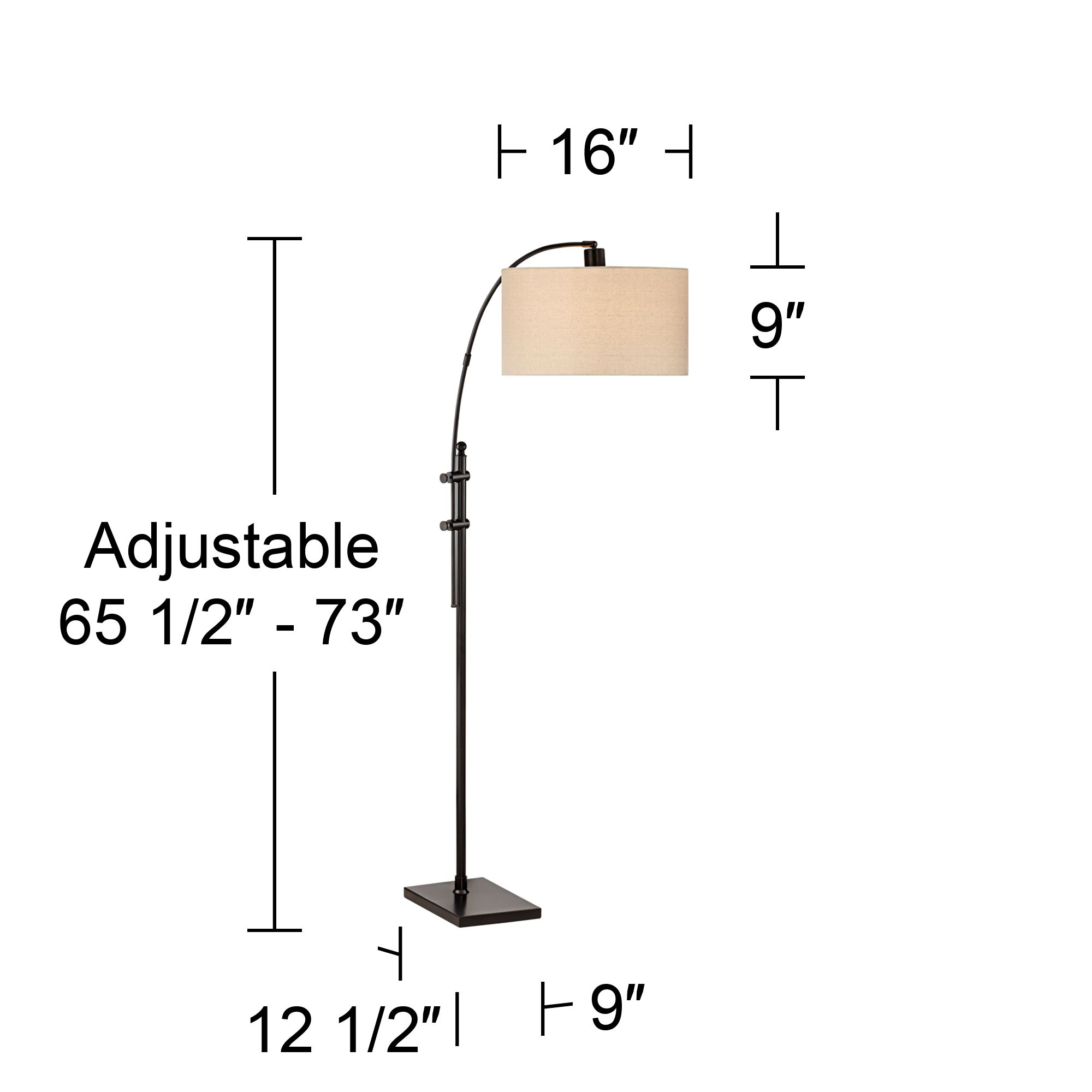 standing lamp height