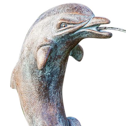 Image 3 Spouting Dolphin 32 1/2"H Relic Bronze Patina Pond Spitter - Made to Order more views