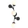 Sprig 29.8" High Black Sconce With Opal Glass Shade