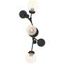 Sprig 29.8" High Black Sconce With Opaline Shade