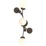 Sprig 29.8" High Bronze Sconce With Opal Glass Shade