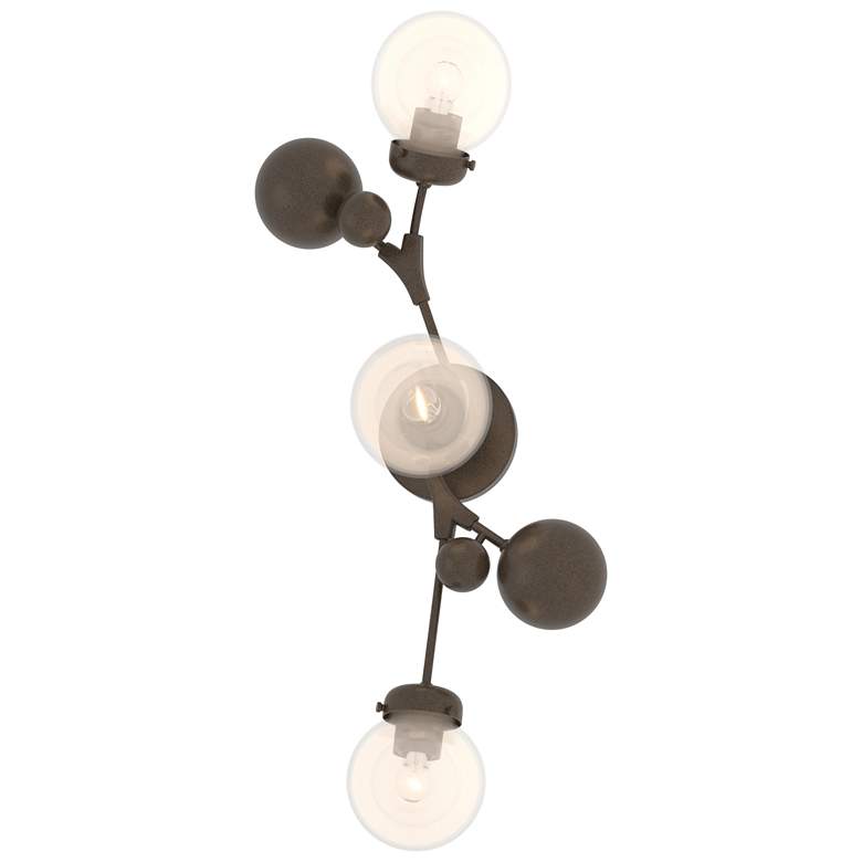 Image 1 Sprig 29.8" High Bronze Sconce With Opaline Shade