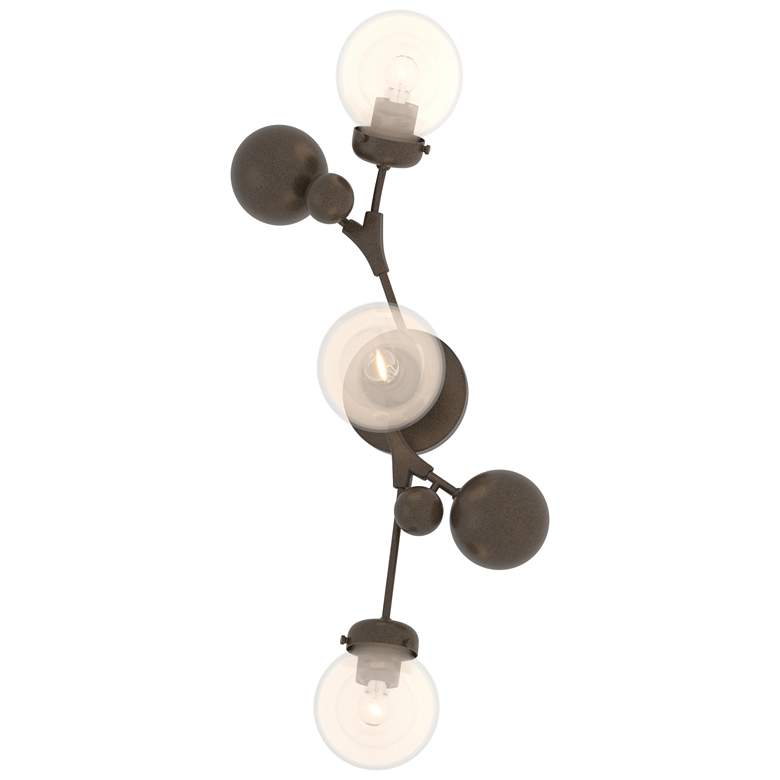 Image 1 Sprig 29.8 inch High Bronze Sconce With Opaline Shade