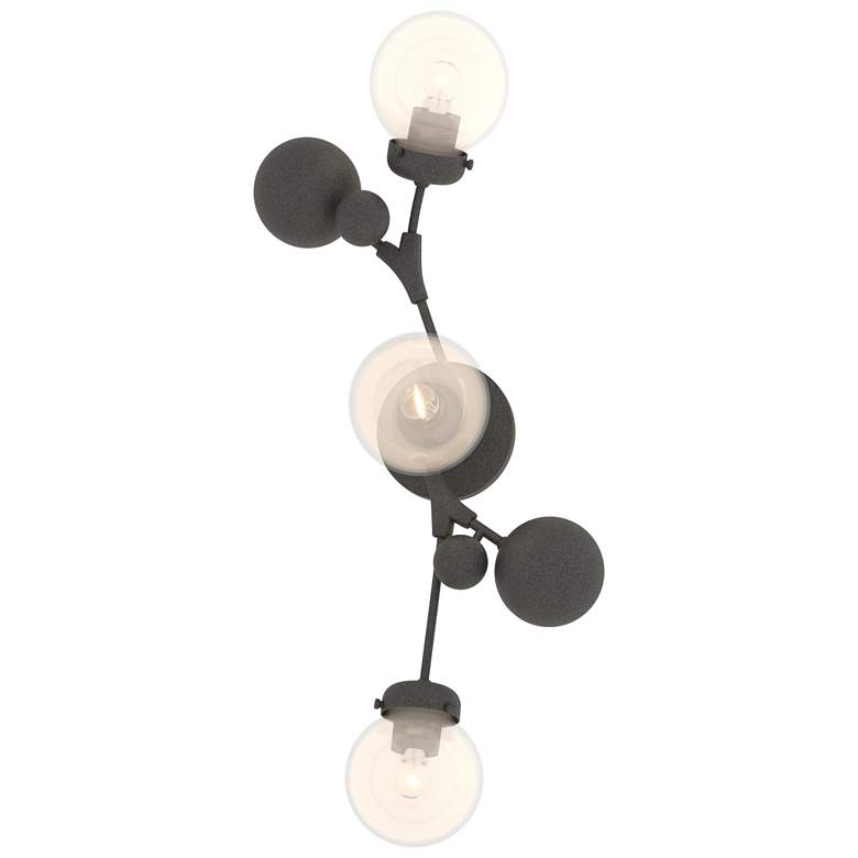 Image 1 Sprig 29.8" High Natural Iron Sconce With Opaline Shade