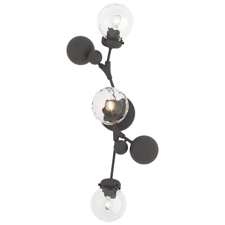 Image 1 Sprig 29.8" High Natural Iron Sconce With Water Glass Shade