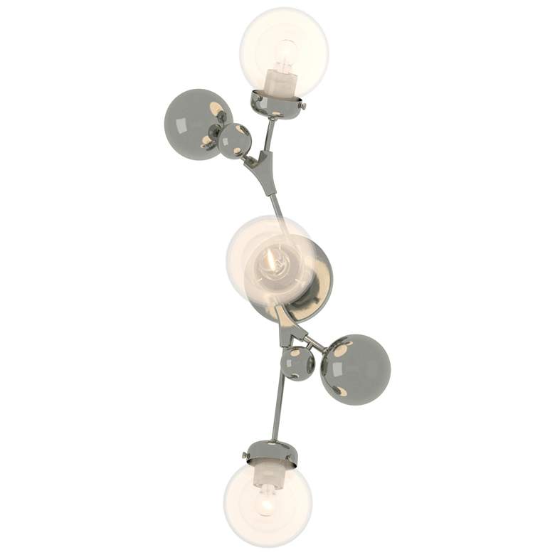 Image 1 Sprig 29.8" High Sterling Sconce With Opaline Shade