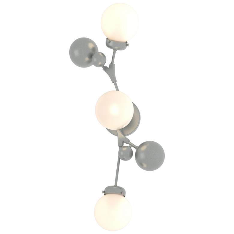 Image 1 Sprig 29.8" High Vintage Platinum Sconce With Opal Glass Shade