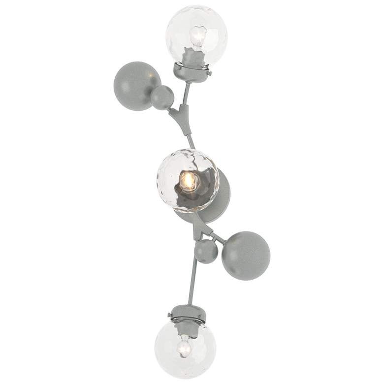 Image 1 Sprig 29.8" High Vintage Platinum Sconce With Water Glass Shade