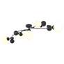 Sprig 61.7" Wide Black Semi-Flush With Opal Glass Shade