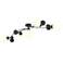Sprig 61.7" Wide Black Semi-Flush With Opal Glass Shade