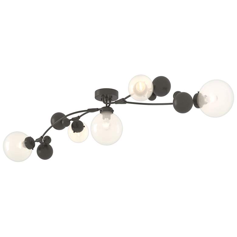 Image 1 Sprig 61.7 inch Wide Dark Smoke Semi-Flush With Opaline Shade