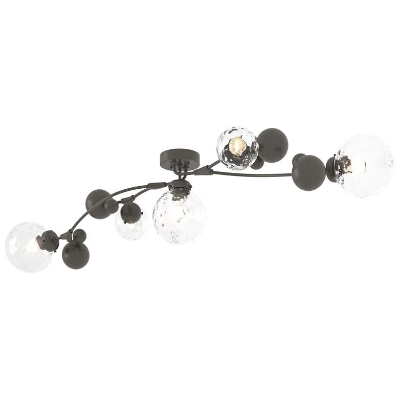 Image 1 Sprig 61.7" Wide Dark Smoke Semi-Flush With Water Glass Shade