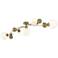 Sprig 61.7" Wide Modern Brass Semi-Flush With Opaline Shade
