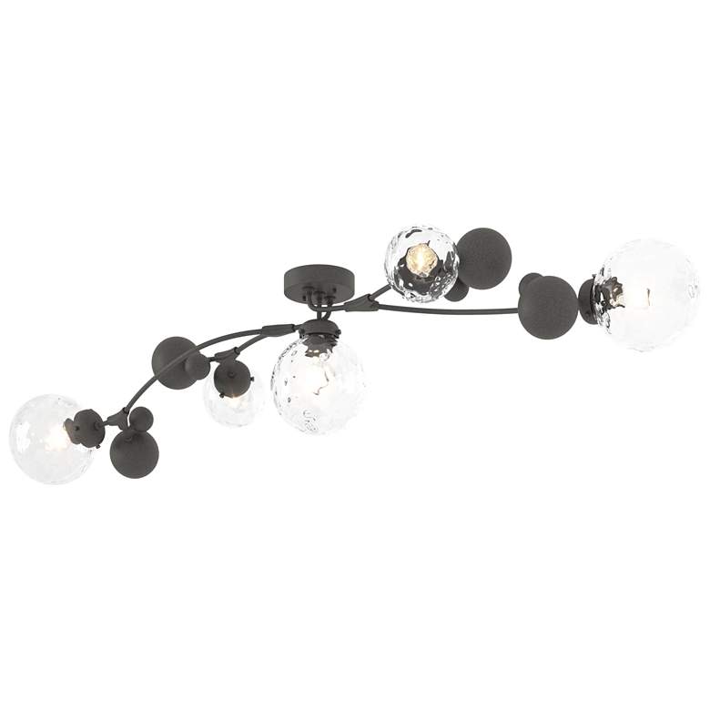 Image 1 Sprig 61.7" Wide Natural Iron Semi-Flush With Water Glass Shade