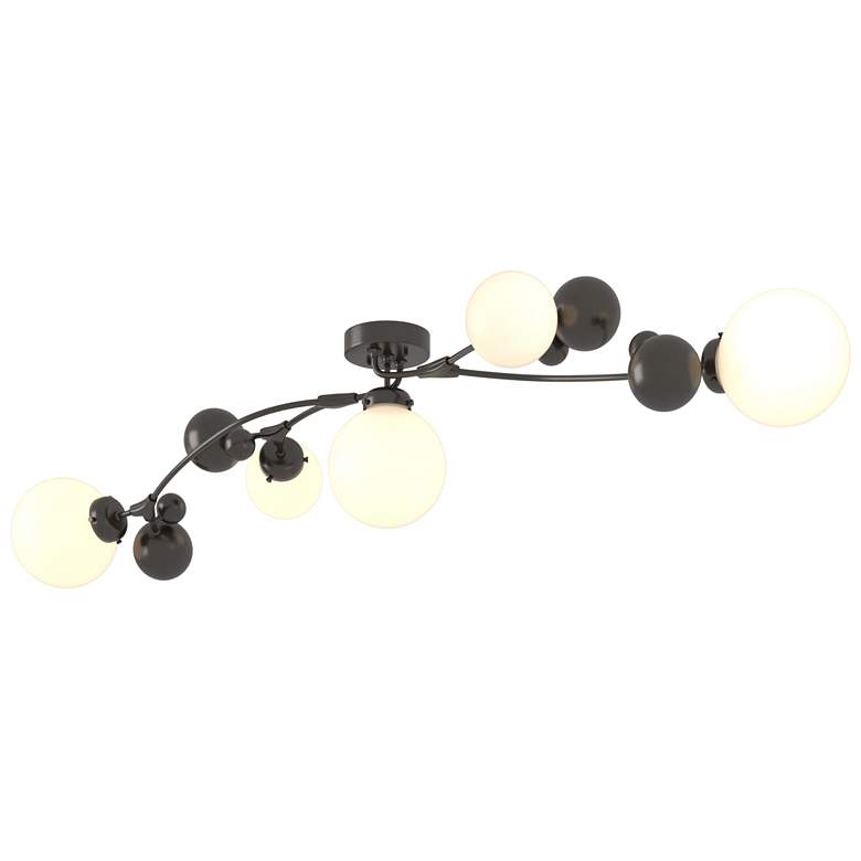 Image 1 Sprig 61.7 inch Wide Oil Rubbed Bronze Semi-Flush With Opal Glass Shade
