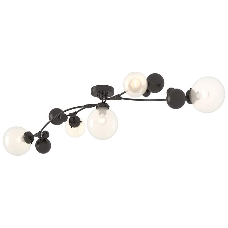 Image 1 Sprig 61.7 inch Wide Oil Rubbed Bronze Semi-Flush With Opaline Shade