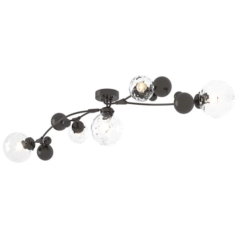 Image 1 Sprig 61.7" Wide Oil Rubbed Bronze Semi-Flush With Water Glass Shade