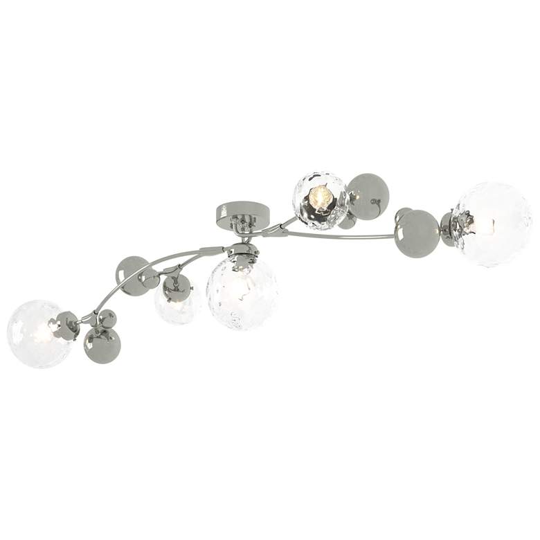 Image 1 Sprig 61.7" Wide Sterling Semi-Flush With Water Glass Shade