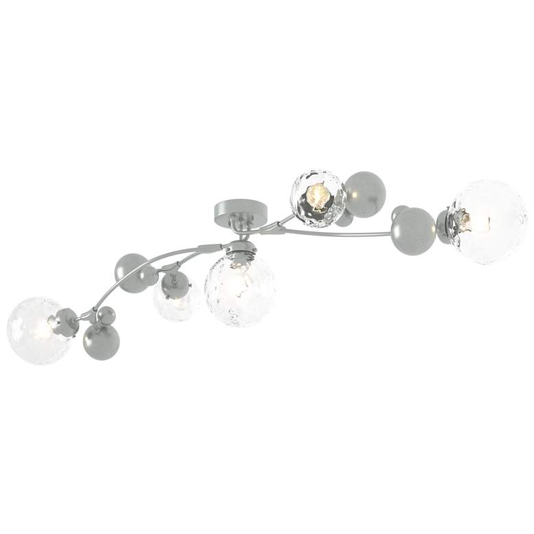 Image 1 Sprig 61.7" Wide Vintage Platinum Semi-Flush With Water Glass Shade