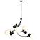 Sprig Pendant - Black Finish - Opal Glass