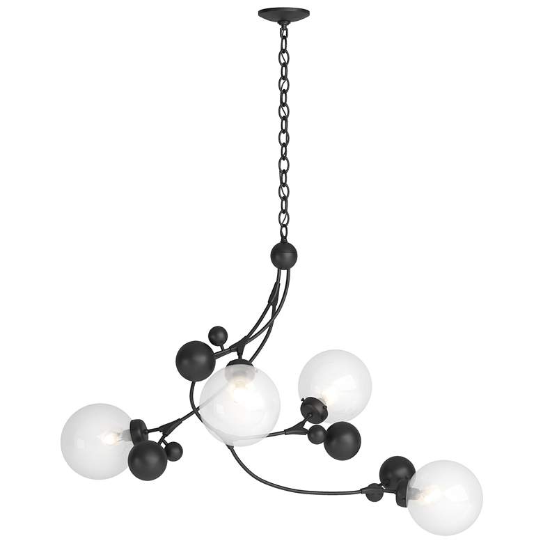 Image 1 Sprig Pendant - Black Finish - Opaline