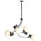 Sprig Pendant - Dark Smoke Finish - Opal Glass