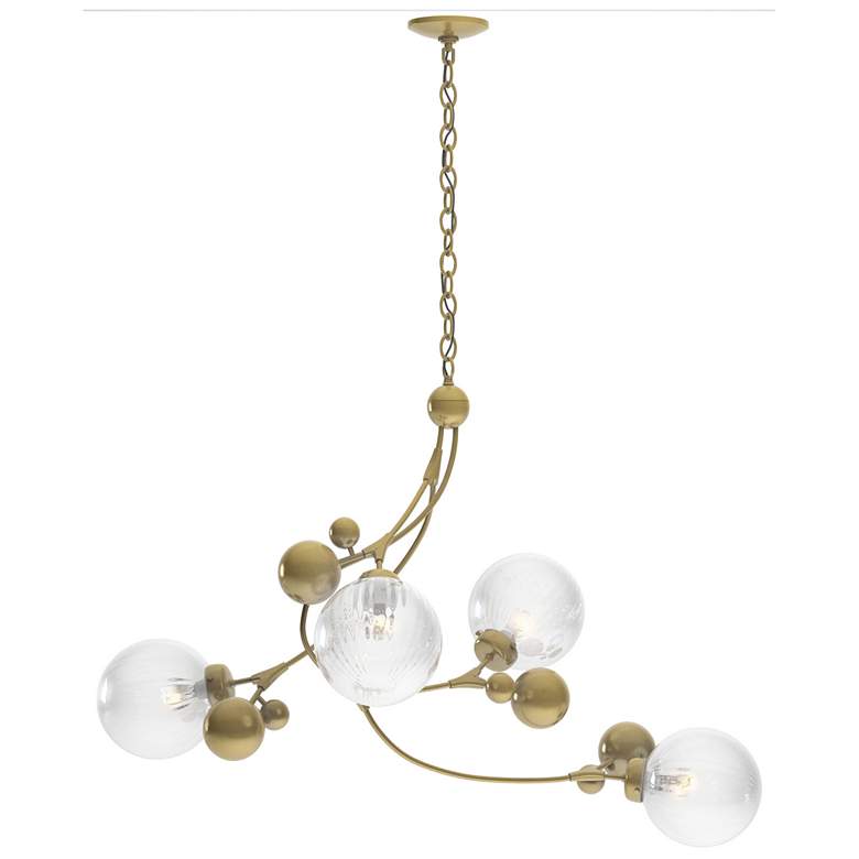 Image 1 Sprig Pendant - Modern Brass - Water Glass