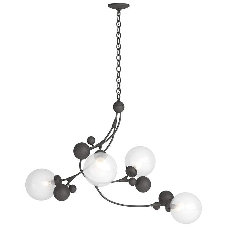 Image 1 Sprig Pendant - Natural Iron Finish - Opaline