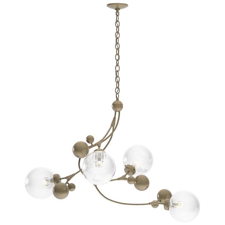 Image 1 Sprig Pendant - Soft Gold Finish - Water Glass